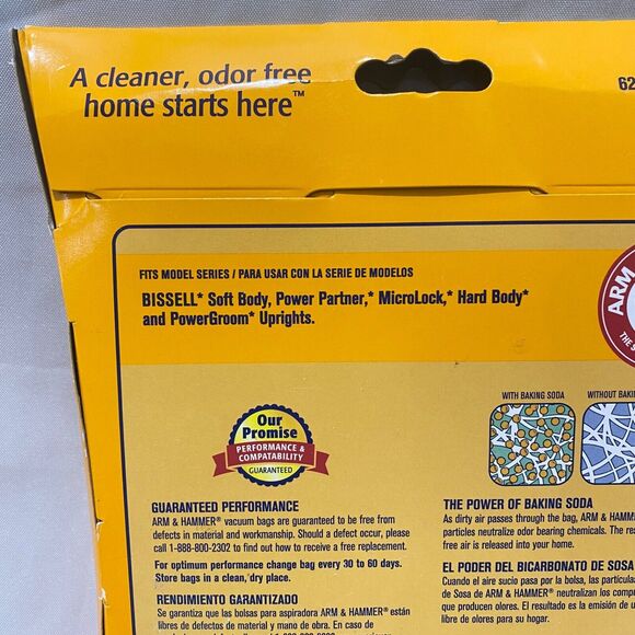 Arm and Hammer Bissel 2 Vacuum Bags 3 Pack Odor Eliminating Unopened - Picture 9 of 12